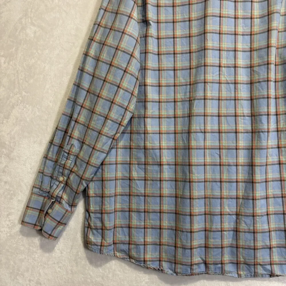 Lacoste Men's Shirt Size 44 XL  Multicolor Plaid Cotton Long Sleeve Button Down